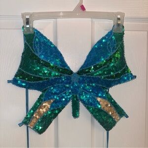 Sequin Butterfly Crop Top